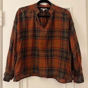 Madewell thin flannel top